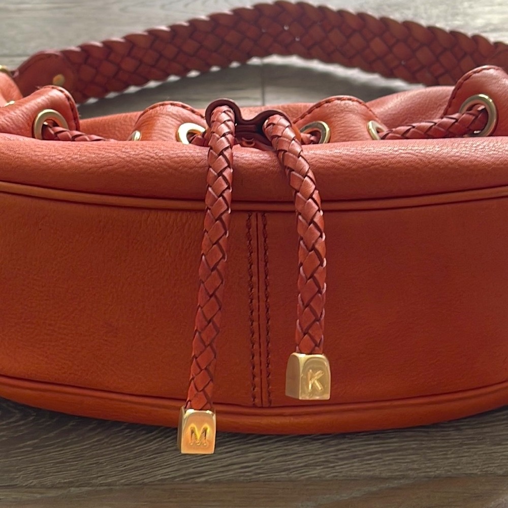 Vintage MICHAEL KORS Orange  Leather Shoulder Bag - Picture 4 of 12